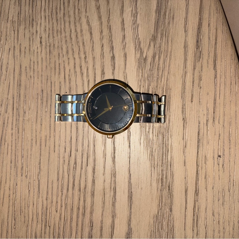 Movado Black and Gold Men's Watch